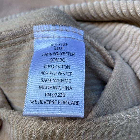 Crave Fame Cropped Tan Corduroy Button Down Jacket Juniors XL - Picture 13 of 16
